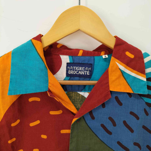 ティグルブロカンテ TIGRE BROCANTE コットンリネン オープンカラーシャツ メンズ JPN:3
