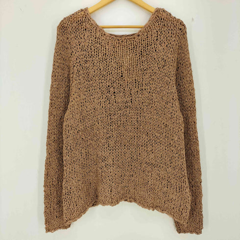 ザラ ZARA knit sweater with woven trim テープ 織り込み オーバーサイズ ニット レディース import:M