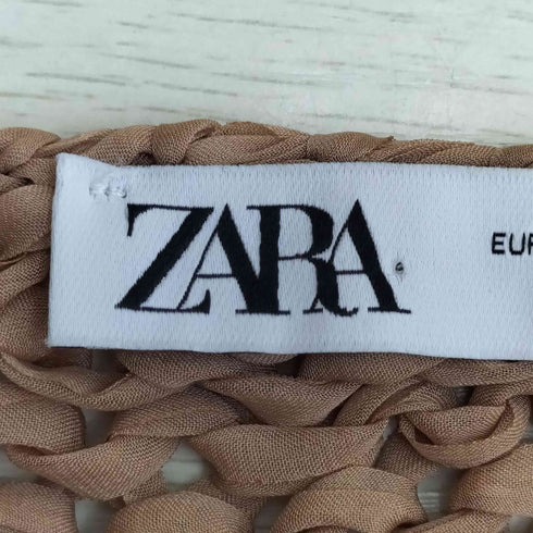 ザラ ZARA knit sweater with woven trim テープ 織り込み オーバーサイズ ニット レディース import:M