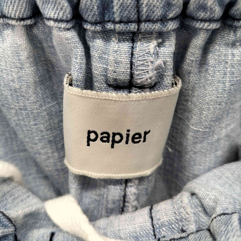 パピエ papier Denim Work pants レディース FREE