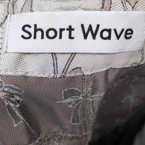Short Wave レトロ シルク サテン リボン ジャカード パンツ レディース S