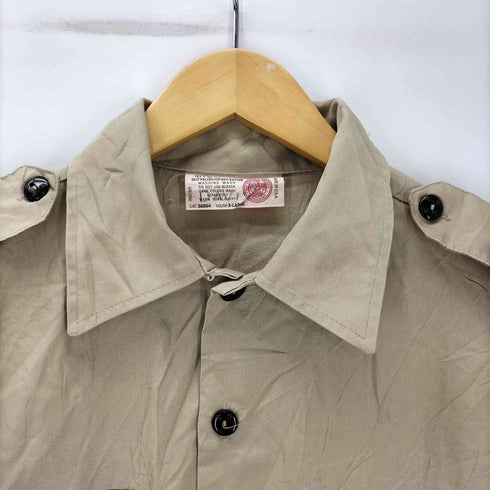 USA製 星条旗 ワッペン 刺繍 OF FICIAL YOUTH SHIRT オフィシャル ユース ワーク サファリ ボーイ スカウト シャツ メンズ import:XL