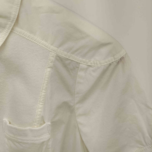 ディーゼル DIESEL 異素材 切替 S/S シャツ ブラウス Y2K レディース import:XS