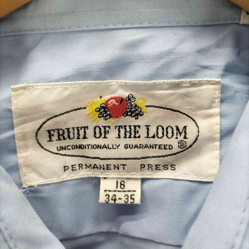 フルーツオブザルーム FRUIT OF THE LOOM 70-80s 襟芯 ポリ コットン ドレス シャツ メンズ 34-35