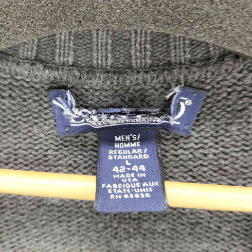 ランズエンド LANDS END 90S USA製 Vネック ドリフターセーター コットンニット メンズ import:L