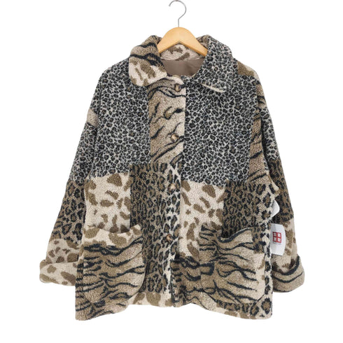 PRESTON&YORK SPORT レオパードボアジャケット レディース
