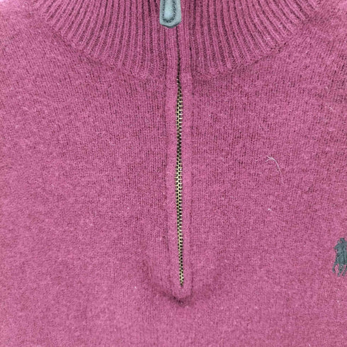 ポロラルフローレン POLO RALPH LAUREN ポニー刺繍 ハーフジップウールニット メンズ import:M