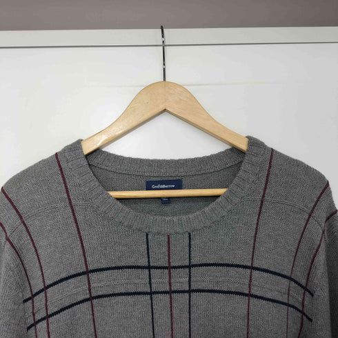 クラフトアンドバロー Croft&Barrow ジャガード チェック プルオーバー ニット メンズ import:XL