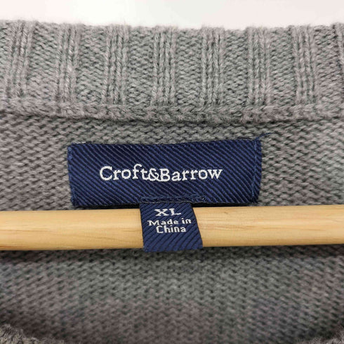 クラフトアンドバロー Croft&Barrow ジャガード チェック プルオーバー ニット メンズ import:XL