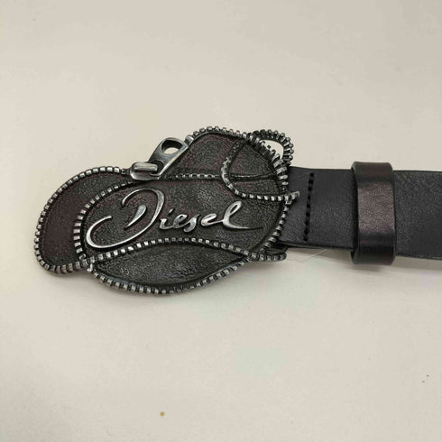 ディーゼル DIESEL イタリア製 メタル バックル レザー ベルト メンズ