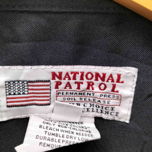 NATIONAL PATROL ナショナル パトロール 星条旗 タグ ワッペン 刺繍 半袖 ワーク ポリス シャツ メンズ 17 2/1