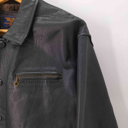 NEW LOOK 裏地ベロア レザージャケット メンズ