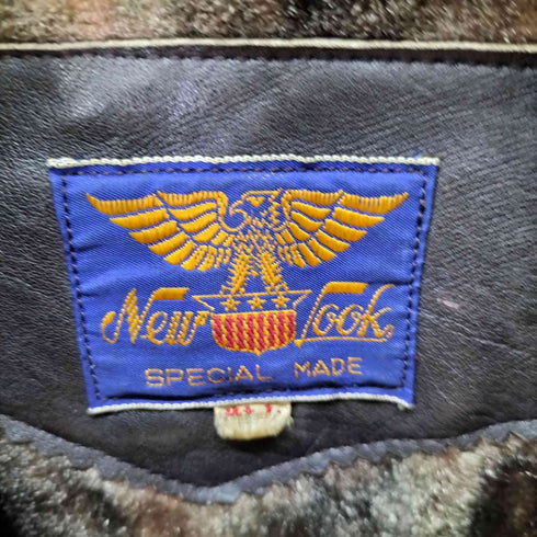 NEW LOOK 裏地ベロア レザージャケット メンズ