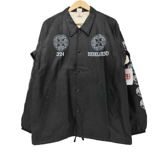 REBELGRIND グラインドコア アートワーク プリント コーチジャケット メンズ JPN:XL