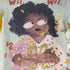 wil wil ファー付き フロントプリント Tシャツ レディース M