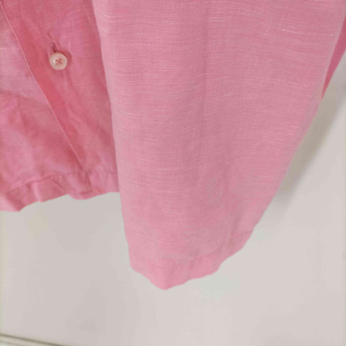 ポロバイラルフローレン Polo by RALPH LAUREN 90S MADE IN ITALY ポニー無し コットンリネン オープンカラーシャツ メンズ import:L