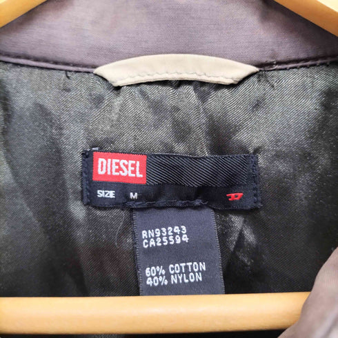 ディーゼル DIESEL ロゴ刺繍ライダースジャケット メンズ M