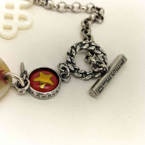 ディーゼル DIESEL SLVER 925 チャーム シルバー ブレスレット レディース