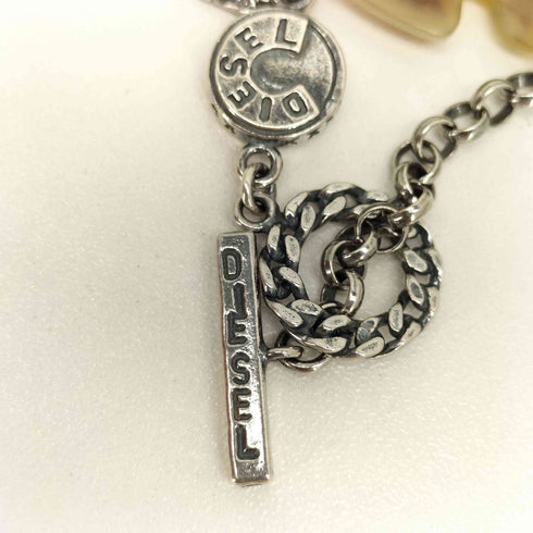 ディーゼル DIESEL SLVER 925 チャーム シルバー ブレスレット レディース