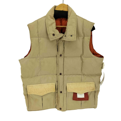 DOWN DESIGNS 70-80S コーデュロイ切替リバーシブルダウンベスト メンズ import:L