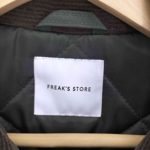 フリークスストア FREAKS STORE 23AW 襟 コーデュロイ 切替 裏地キルティング ドローコード 比翼 ジップアップ ジャケット メンズ JPN:S