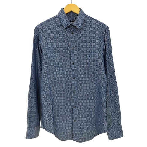 ジョルジオアルマーニ Giorgio Armani 総柄 イタリア製 コットンシルクシャツ メンズ .37