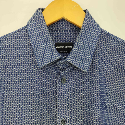 ジョルジオアルマーニ Giorgio Armani 総柄 イタリア製 コットンシルクシャツ メンズ .37