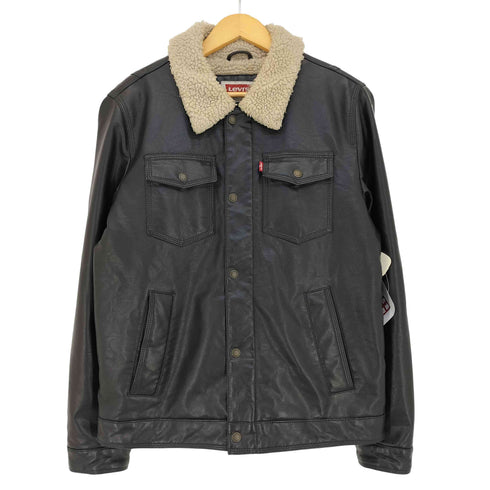 リーバイス Levis フェイクレザー ボアジャケット メンズ import:S