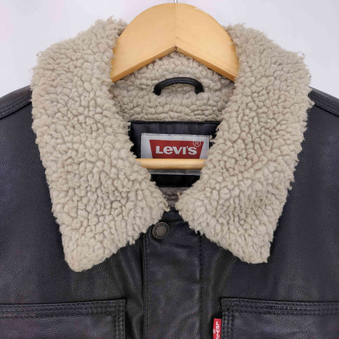 リーバイス Levis フェイクレザー ボアジャケット メンズ import:S