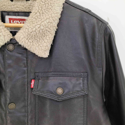 リーバイス Levis フェイクレザー ボアジャケット メンズ import:S
