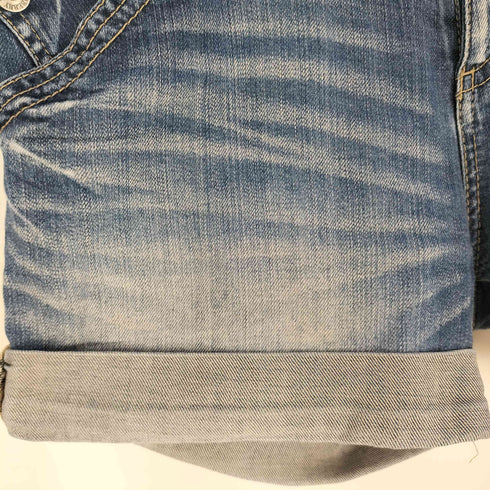 バーバリーブルーレーベル BURBERRY BLUE LABEL ホースロゴ刺繍 ノバチェック デニムショートパンツ レディース EUR:38