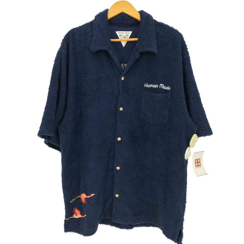 ヒューマンメイド HUMAN MADE 22AW Pile Aloha Shirt Flamingo パイル アロハシャツ フラミンゴ メンズ JPN:XXL