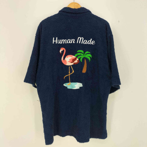 ヒューマンメイド HUMAN MADE 22AW Pile Aloha Shirt Flamingo パイル アロハシャツ フラミンゴ メンズ JPN:XXL