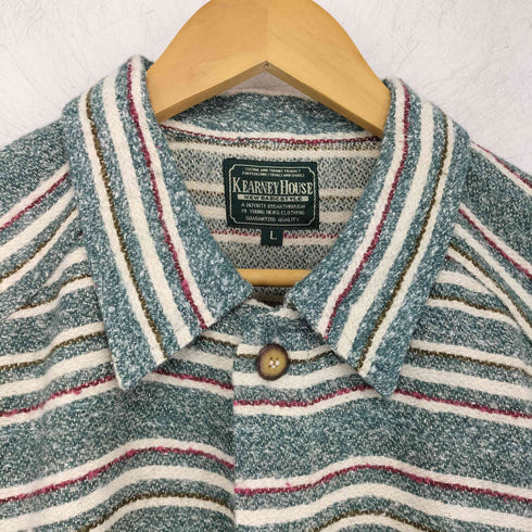 カーニーハウス KEARNEY HOUSE コットンアクリル ストライプ シャツジャケット メンズ JPN:L