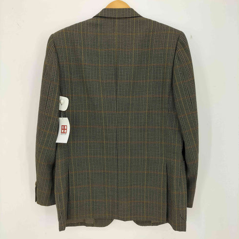 エルメネジルドゼニア Ermenegildo Zegna イタリア製 チェック パワーショルダー 2B テーラードジャケット メンズ