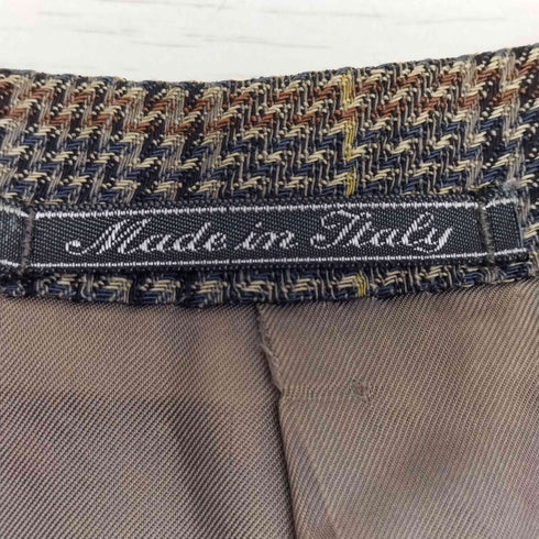 エルメネジルドゼニア Ermenegildo Zegna イタリア製 チェック パワーショルダー 2B テーラードジャケット メンズ
