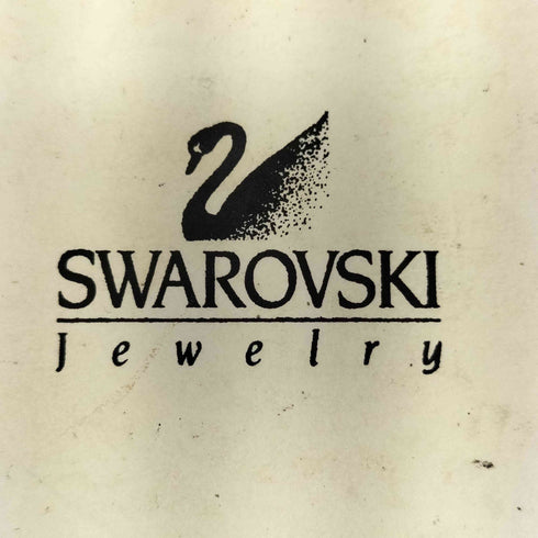 スワロフスキー SWAROVSKI レザーストーンブローチ レディース