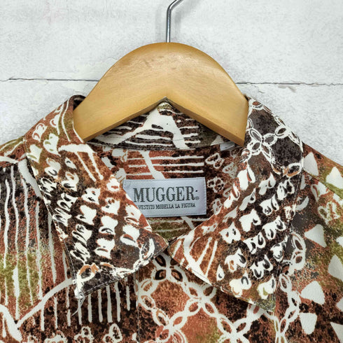 mugger 総柄 S/S シャツ メンズ