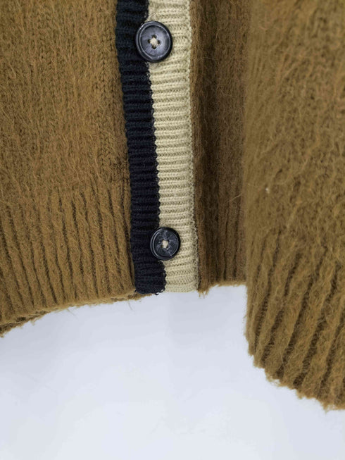 O'Hanlon Mills アクリル ウール シャギーニット カーディガン メンズ M
