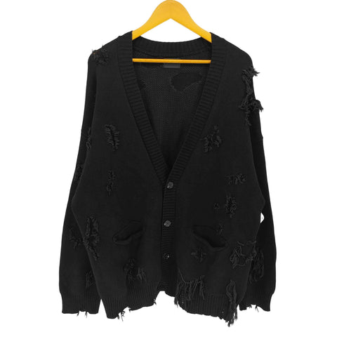 ダンケシェーン Danke Schon 23AW PREMIUM COTTON OVERSIZE DAMAGE KNIT CARDIGAN メンズ FREE