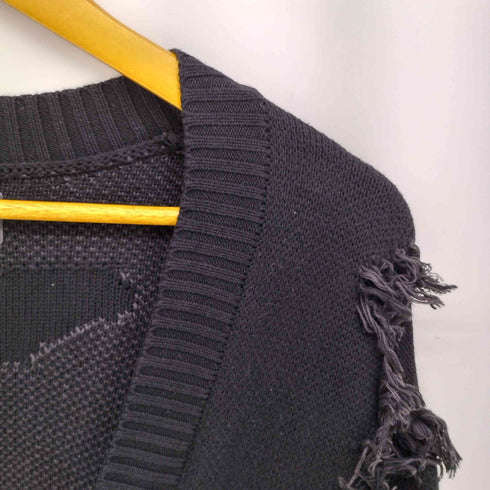 ダンケシェーン Danke Schon 23AW PREMIUM COTTON OVERSIZE DAMAGE KNIT CARDIGAN メンズ FREE