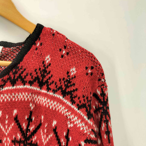 クラフトアンドバロー Croft&Barrow ノルディック柄 アクリル ニット カーディガン 金ボタン メンズ import:XL