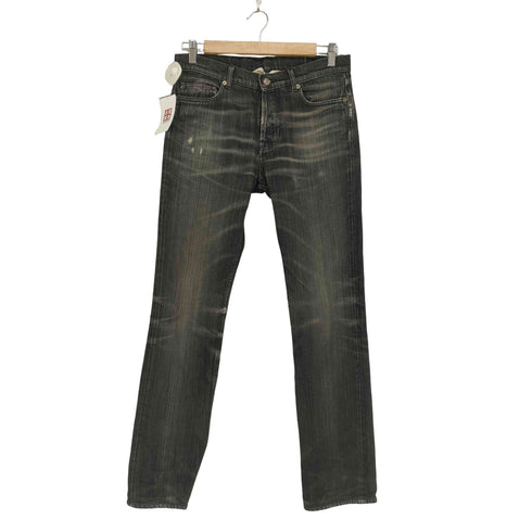 ゴールデングース GOLDEN GOOSE MADE IN ITALY スリムテーパード ブラックデニムパンツ メンズ US:28-29
