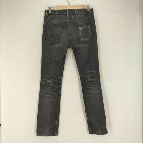 ゴールデングース GOLDEN GOOSE MADE IN ITALY スリムテーパード ブラックデニムパンツ メンズ US:28-29
