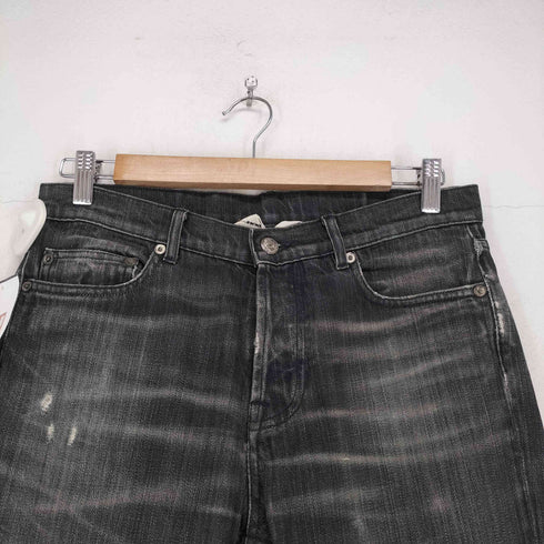 ゴールデングース GOLDEN GOOSE MADE IN ITALY スリムテーパード ブラックデニムパンツ メンズ US:28-29