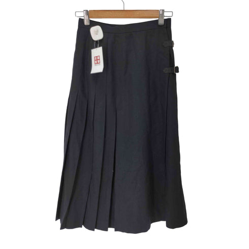 クレージュ courreges ウールプリーツラップスカート レディース 64-91