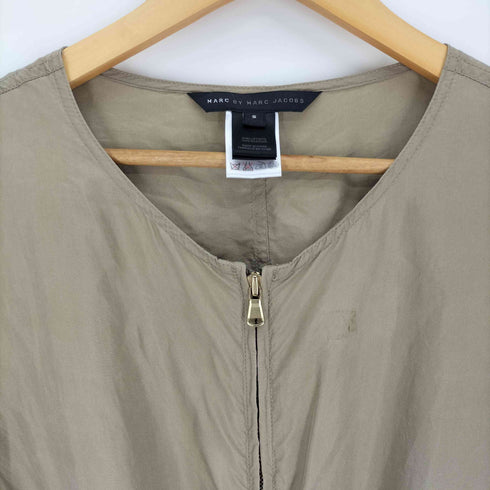 マークバイマークジェイコブス Marc by Marc Jacobs シルク ドローコード ノーカラー ダブルジップ ジャケット レディース import:S