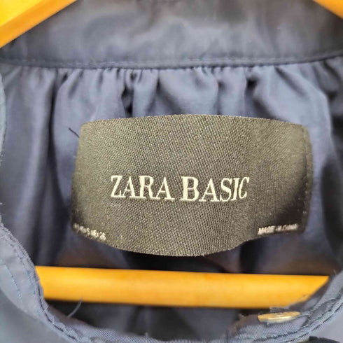 ザラ ZARA Extra Small Blue Water Repellent Bomber Shirt Jacket エクストラスモール ブルー 撥水 ボンバーシャツ ジャケット レディース import:S