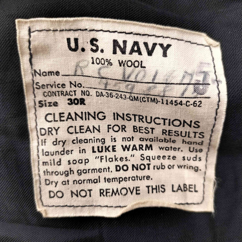 ユーエスネイビー U.S.NAVY 60s ウール セーラーパンツ マリンパンツ メンズ 30R