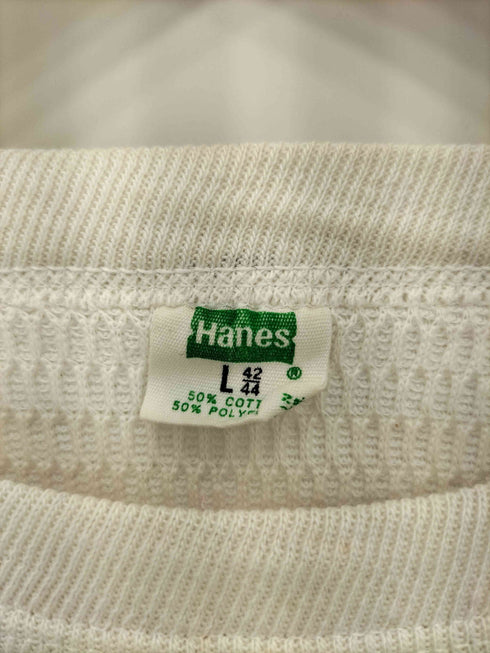 ヘインズ Hanes 70-80s 緑タグ ワッフルニット サーマルクルーネック ニット メンズ L